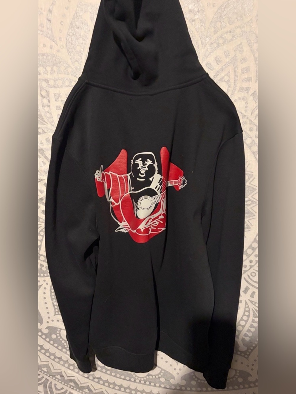🎸 True Religion Overlap Buddha Zip-Up Hoodie | Men’s Large 🎸